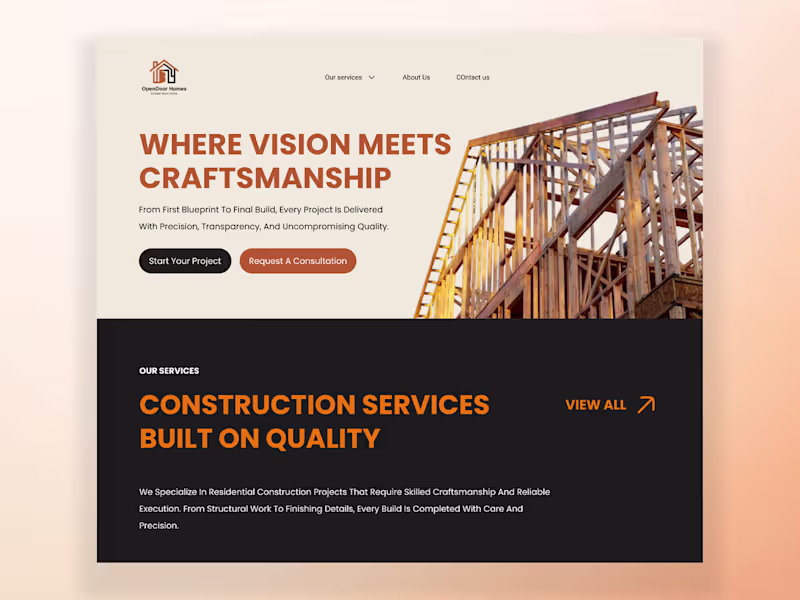 Cover image for Readymag Landing Page Design for Open Door Home 