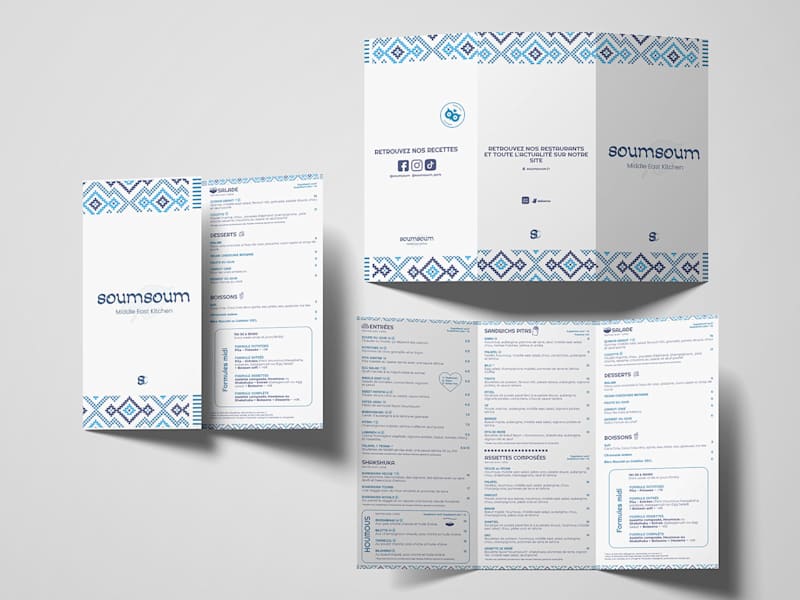 Cover image for Layout menu restaurant • Soumsoum Paris 🌯