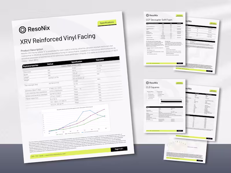 Cover image for Technical Specification Sheet Standardization for ResoNix