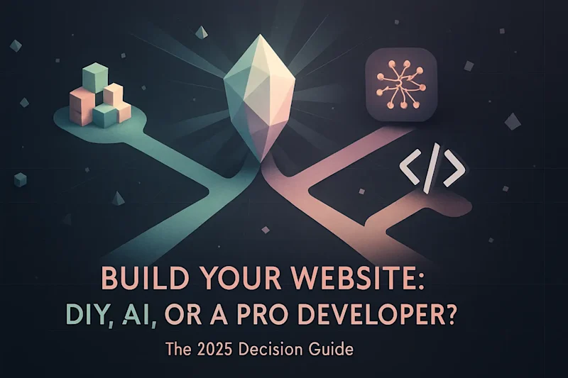 Cover image for Build Your Website: DIY, AI, or a Pro Developer? The 2025 Decision Guide