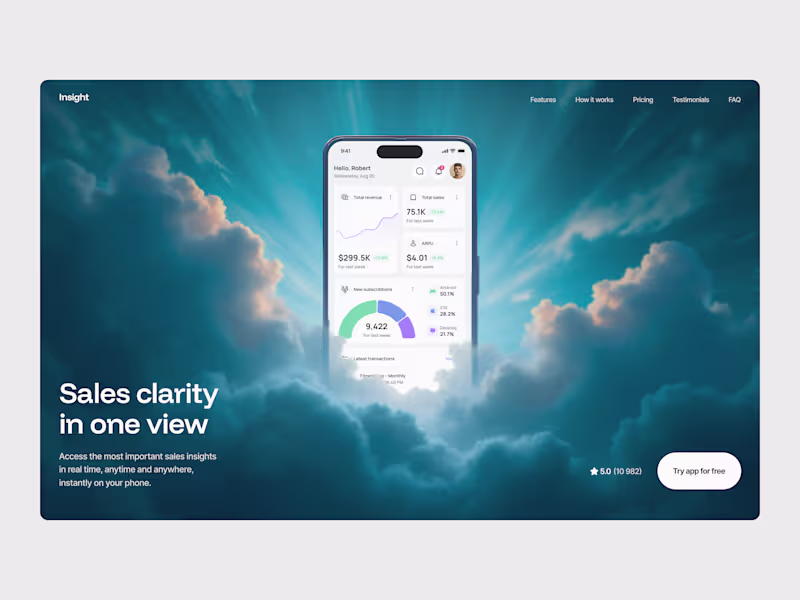 Cover image for SaaS hero section concept