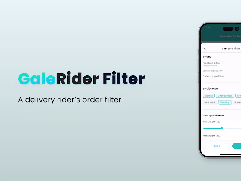 Cover image for Delivery Rider Filter