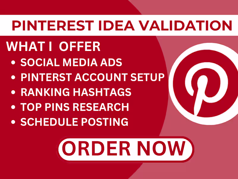 Cover image for I will do Pinterest idea validation promotion  marketing