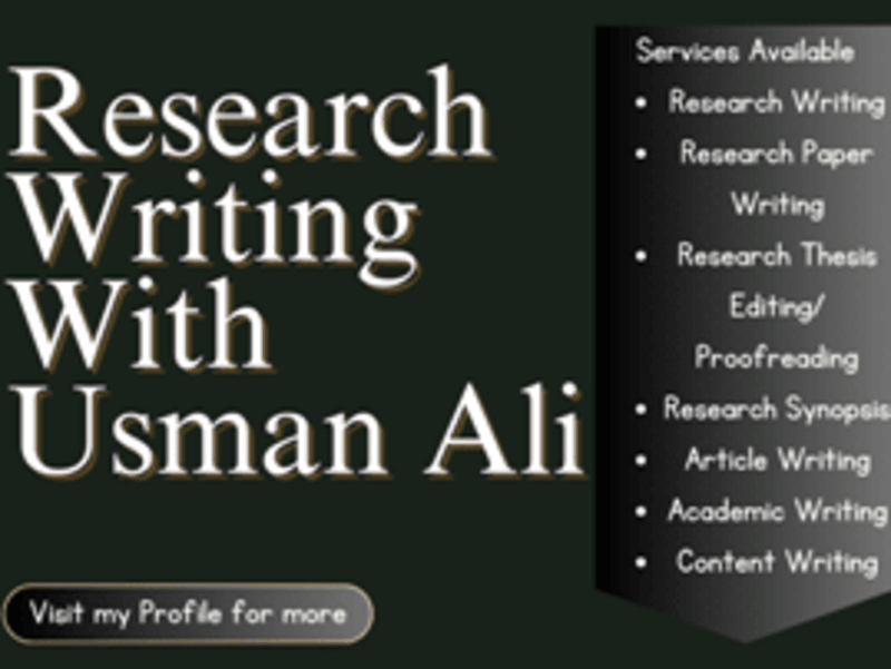 Cover image for Article and Research Writing Services with Experienced Writer