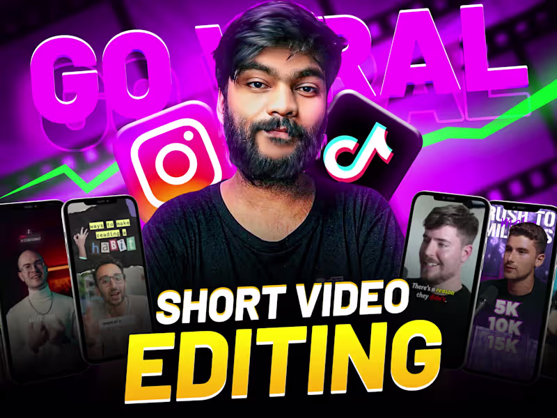 Cover image for I will edit reels, tiktok and youtube shorts professionally