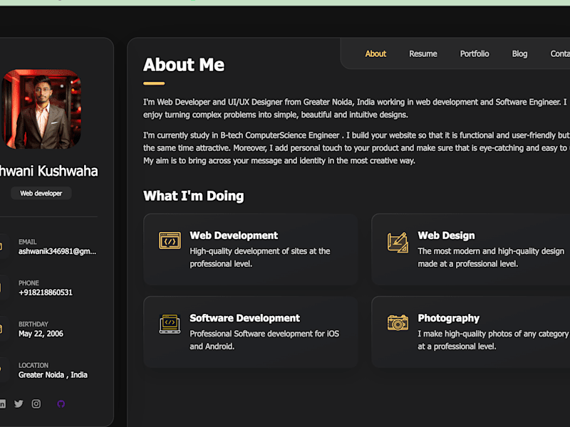Cover image for Portfolio Website
