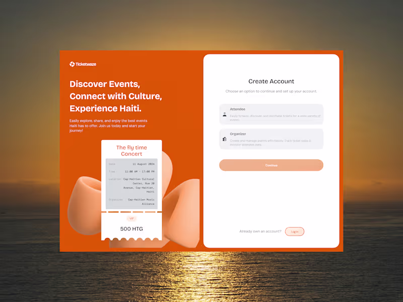 Cover image for I designed TicketWaze across web and mobile, covering the ma...