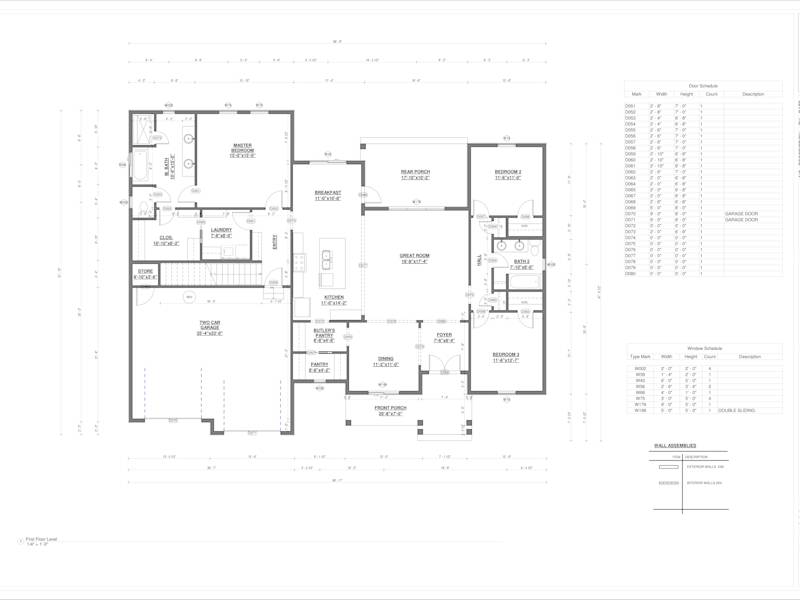 Cover image for architectural floor plans, elevations, and 3d models in revit.