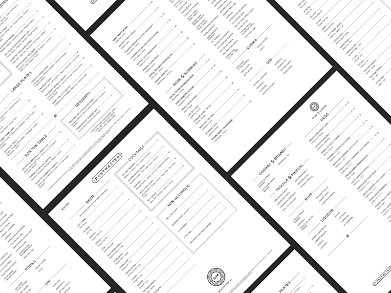 Cover image for Postmaster Branding and Menu Design