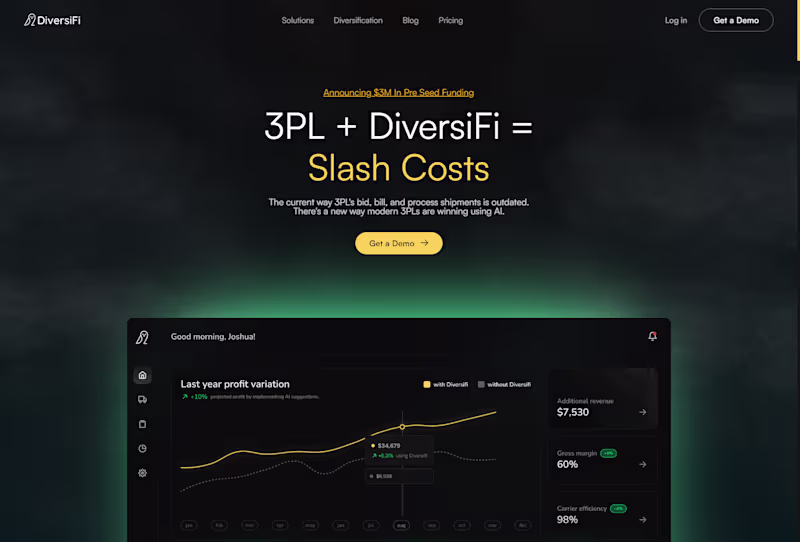 Cover image for Web Design for DiversiFi.ai's AI-Driven Platform