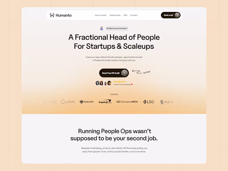 Cover image for Humanto  Framer design & development