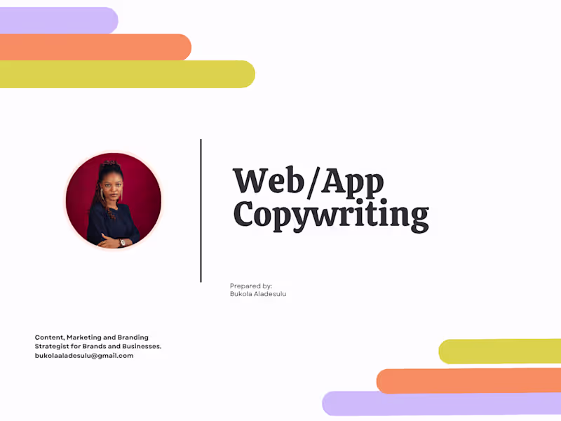 Cover image for Website/App Copywriting