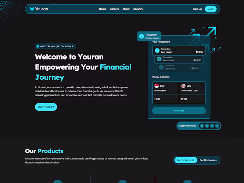 Cover image for Digital Bank Website