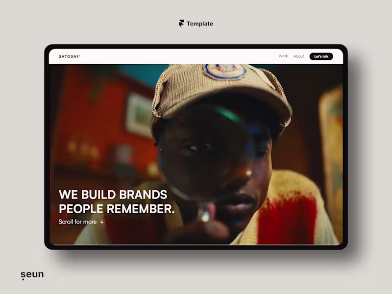 Cover image for Satoshi: Blockchain Storytelling Template in Framer