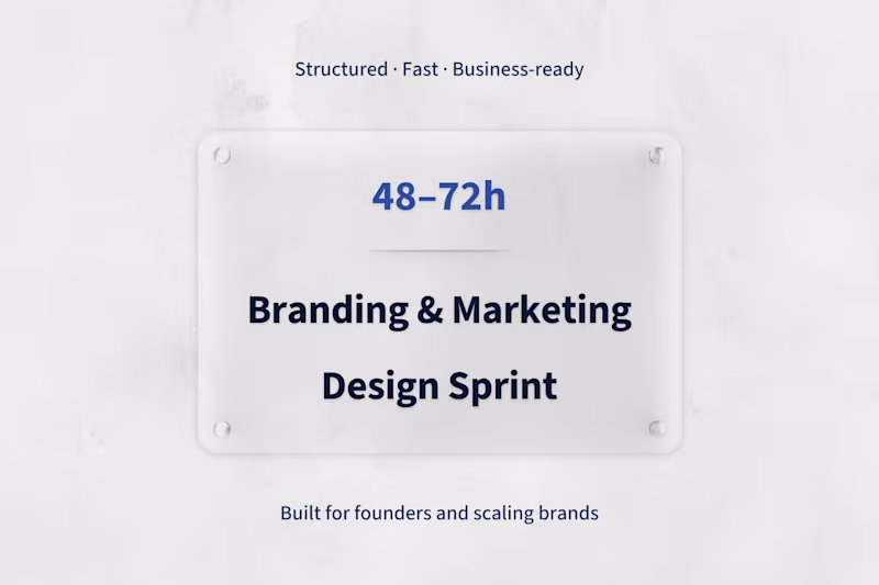 Cover image for 48–72h Brand & Marketing Design Sprint