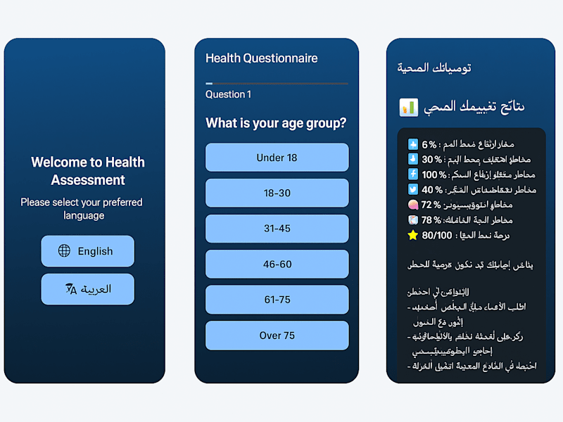 Cover image for Health Risk Assessment Mobile App