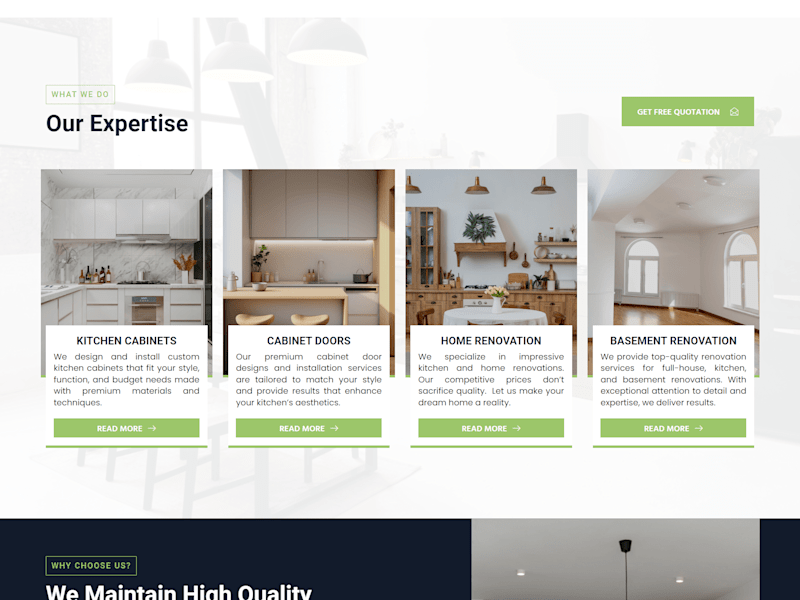 Cover image for Modern Kitchen Cabinets - Website Development