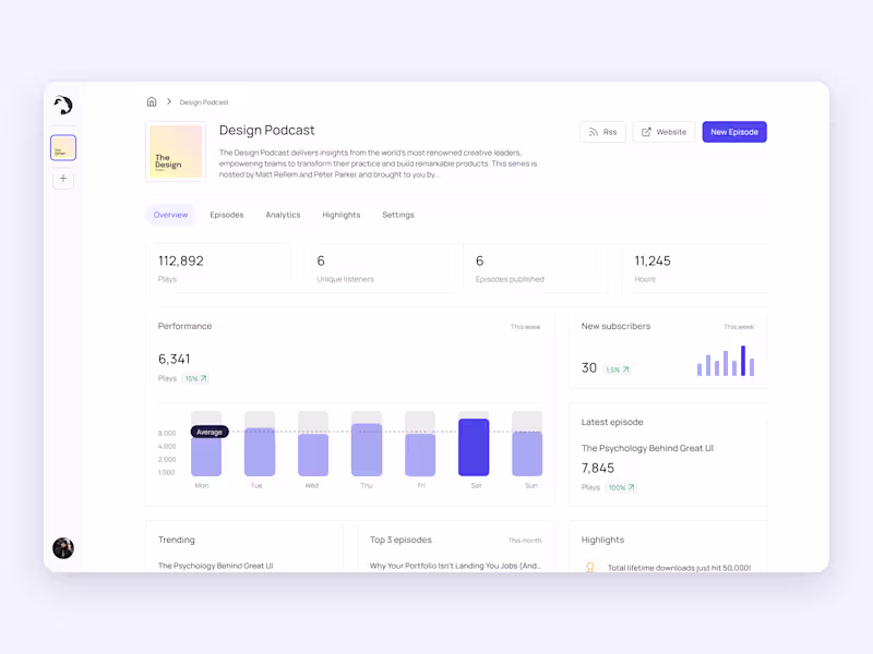 Cover image for Podcast Hosting Platform 