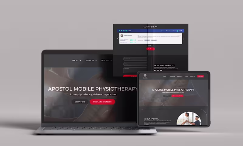 Cover image for Apostol Physiotherapy | Custom Website Design & SEO - Grace Aja…