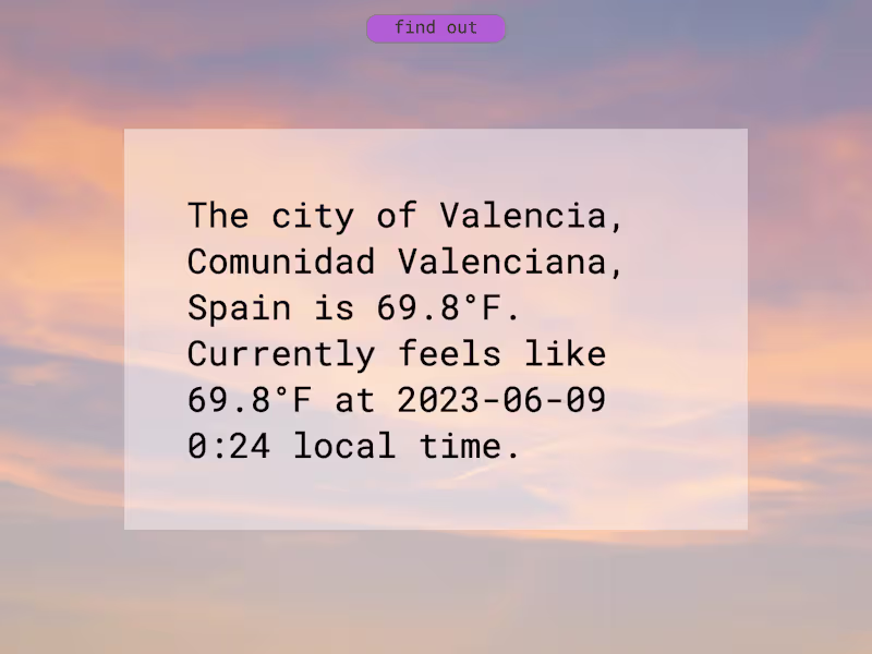 Cover image for What’s the weather in your city?