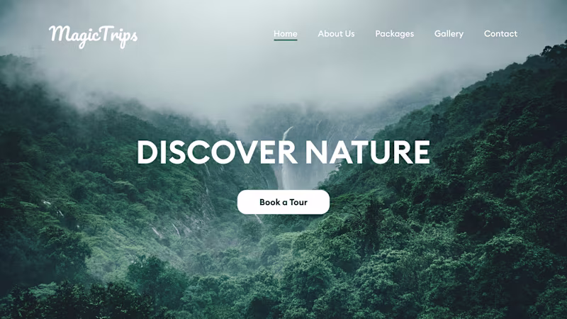 Cover image for Tourism Website Landing Page on Behance