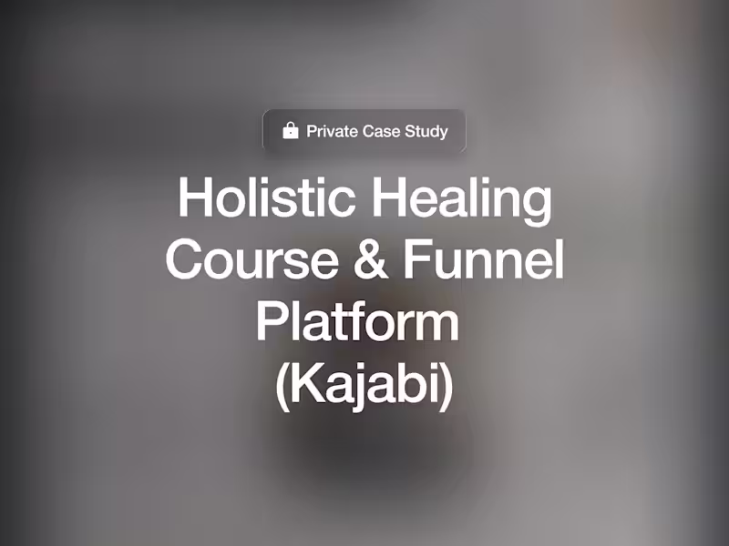 Cover image for Holistic Wellness Course Platform Development | Kajabi