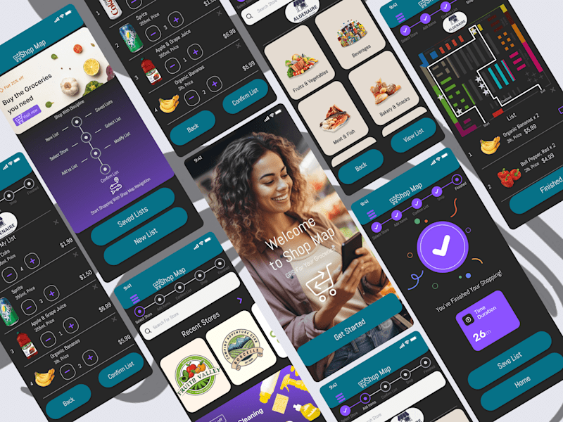 Cover image for Shop Map: Grocery List & Navigation UX/UI Prototype