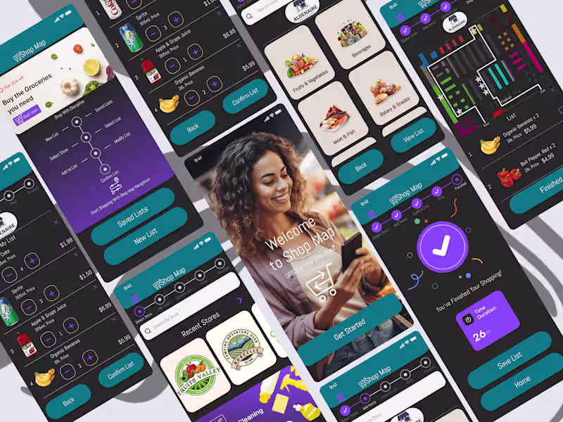 Cover image for Shop Map: Grocery List & Navigation UX/UI Prototype