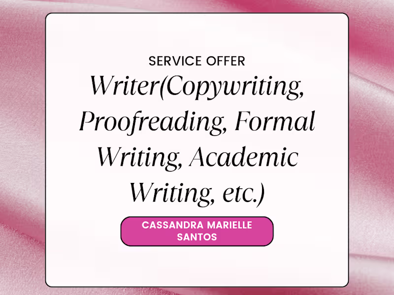 Cover image for Crafting Your Story: Professional Writing Services by Cassandra
