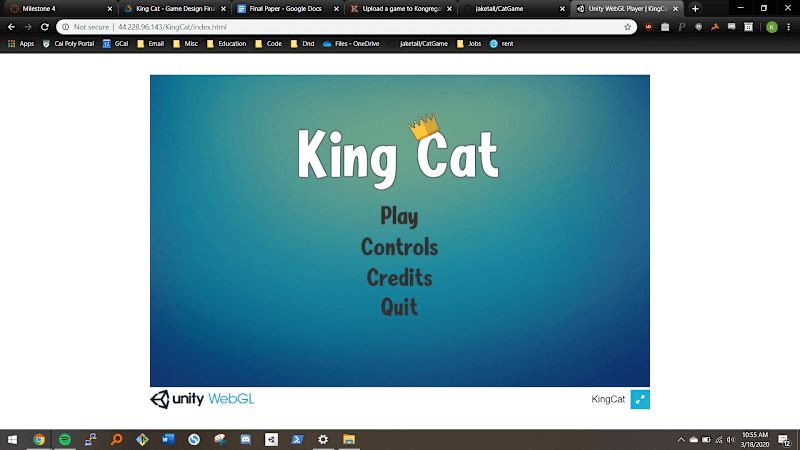 Cover image for King Cat Video Game in Unity