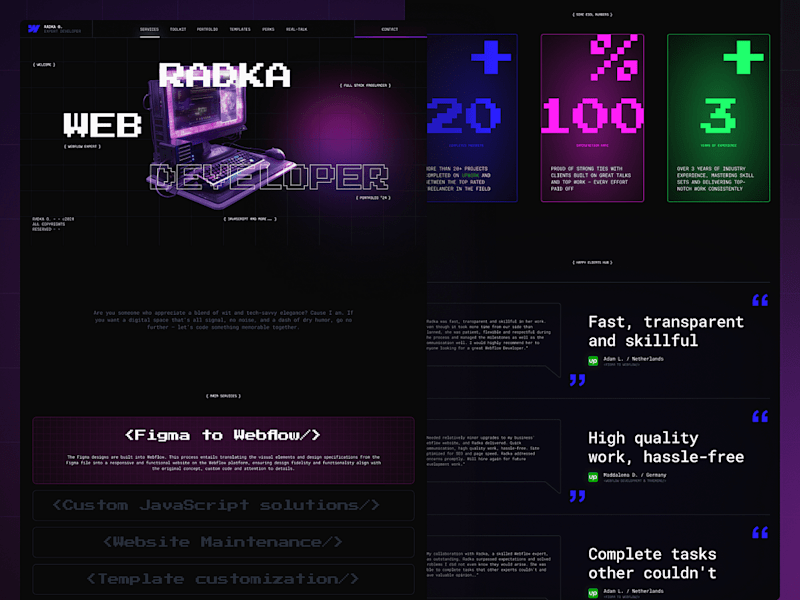 Cover image for Portfolio, Creative, Web Developer, Modern Landing Page