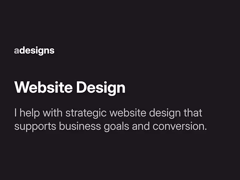 Cover image for Website Design