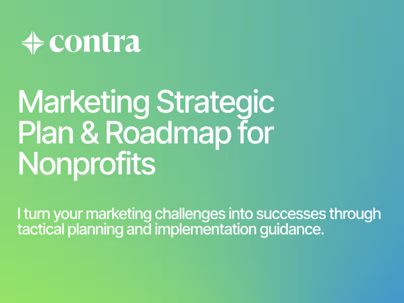 Cover image for Marketing Strategic Planning & Roadmaps for Nonprofits