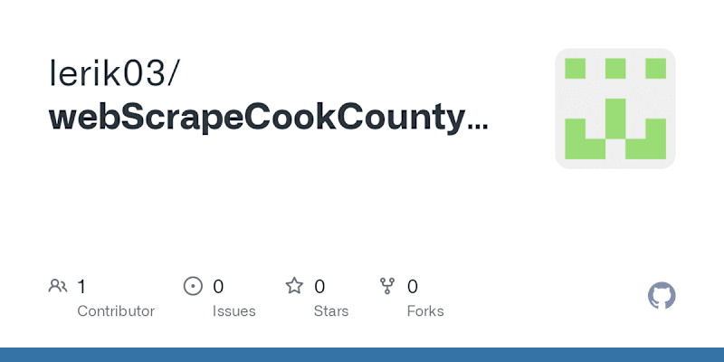 Cover image for lerik03/webScrapeCookCountyPortal