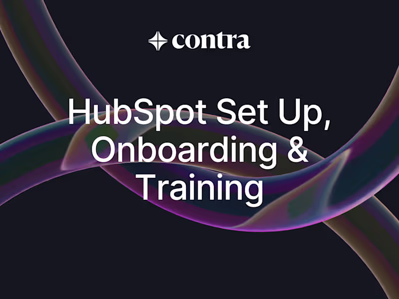 Cover image for HubSpot Set Up, Onboarding & Training