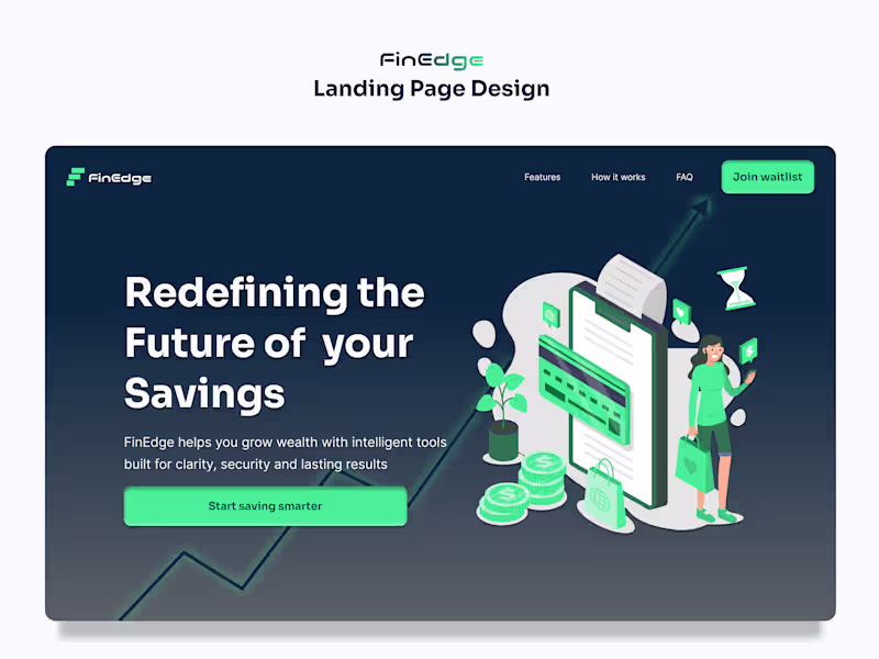 Cover image for Responsive Landing Page Design for FinEdge