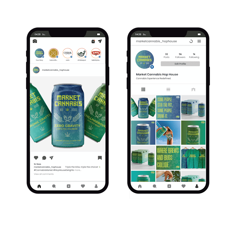 Cover image for Creative Social Media Design for a Cannabis Beer Company