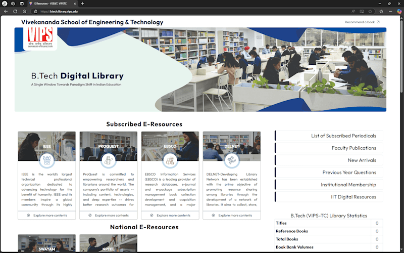 Cover image for VSE&T Library, VIPS-TC
