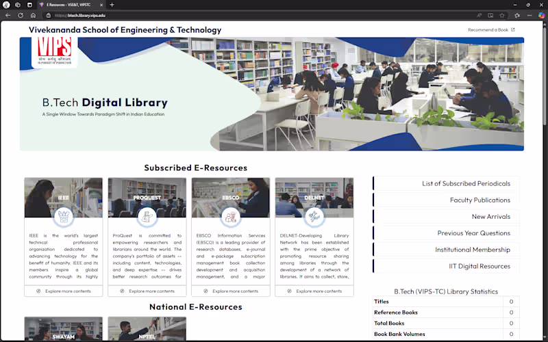 Cover image for VSE&T Library, VIPS-TC
