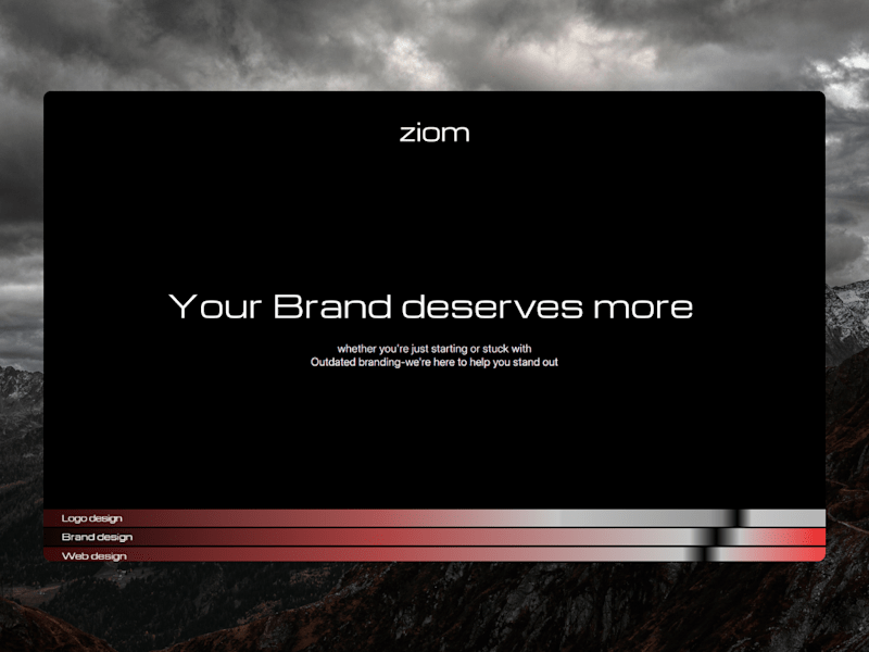 Cover image for Ziom – Creative Studio Website Design in Framer