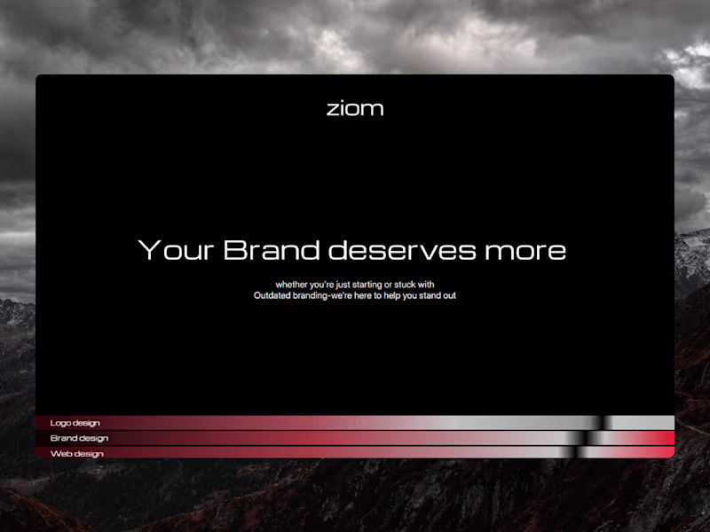 Cover image for Ziom – Creative Studio Website Design in Framer