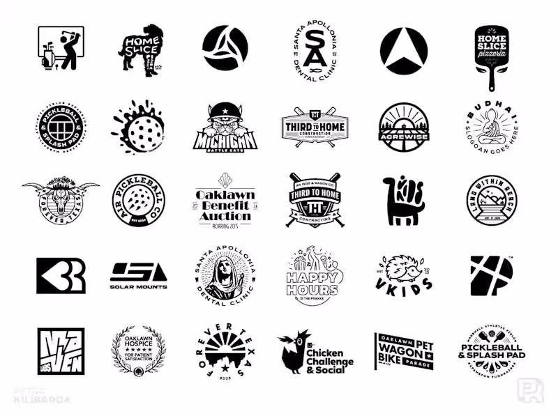 Cover image for Some of the logos done for various clients in recent years -...