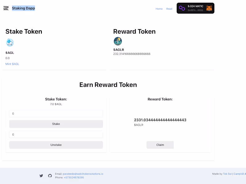 Cover image for Staking Dapp