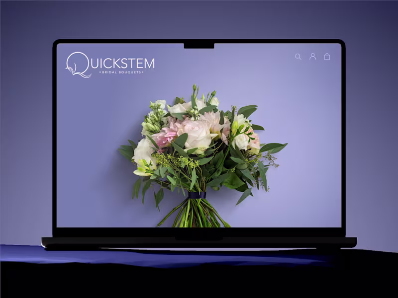 Cover image for QuickStem Bridal Bouquets: Minimal Identity, Bold Idea 