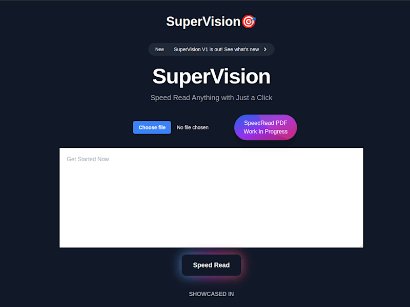 Cover image for Shub3am/SuperVision AI - Read Anything Within Seconds