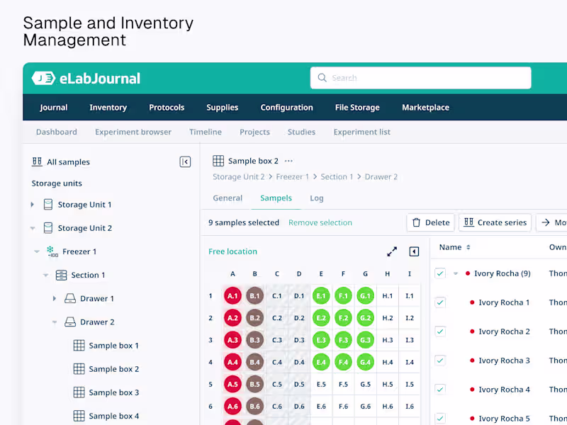 Cover image for Sample and inventory management platform