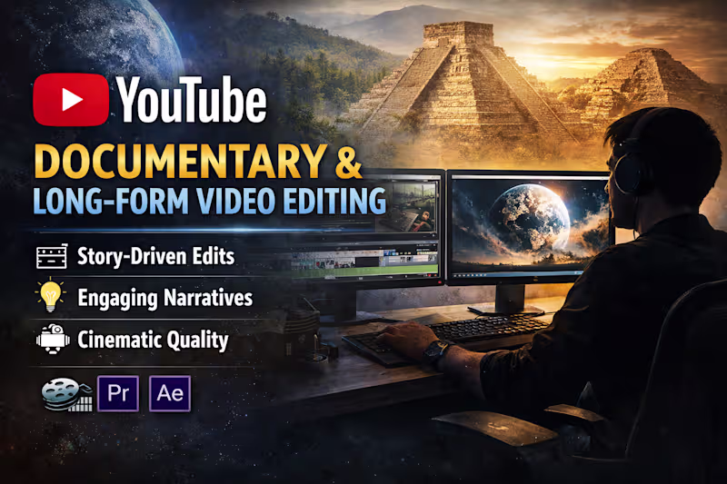 Cover image for YouTube Documentary & Long-Form Video Editing
