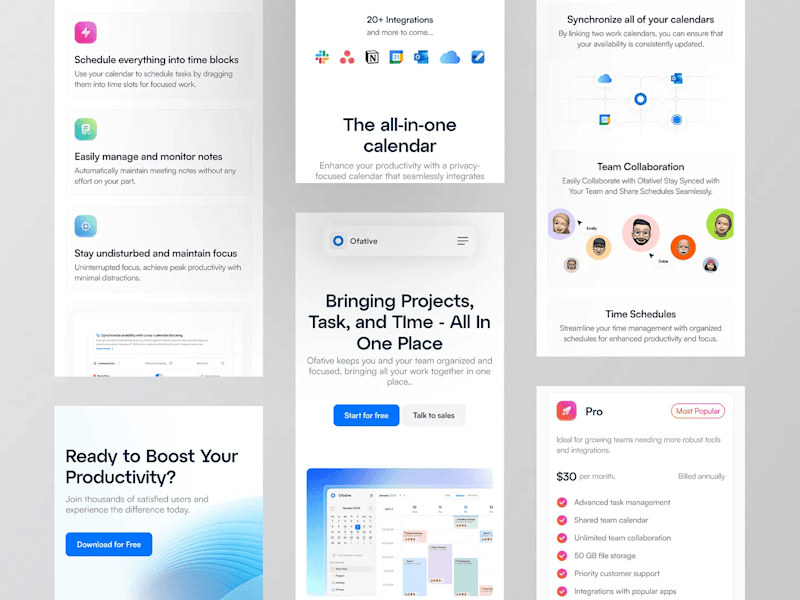 Cover image for Ofative - Project Management ⏐ Mobile Landing Page