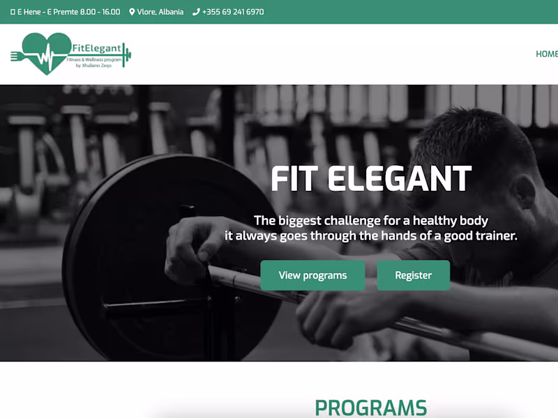 Cover image for Fit Elegant – Fitness and Wellness program by Xhuliano Zeqo