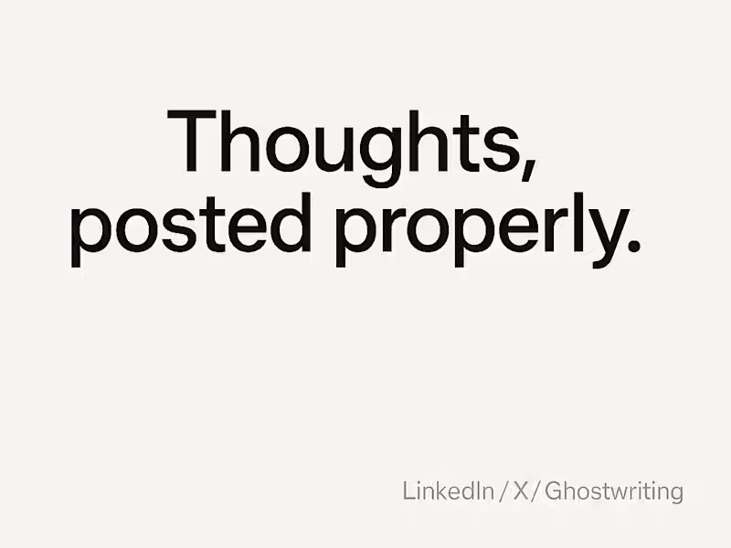 Cover image for  Social Copy / Thought Leadership Posts